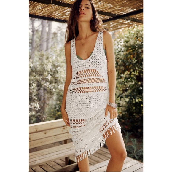 Zara Crochet Midi Dress